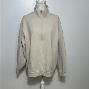 Lululemon Beige Half-Zip Sweater Large